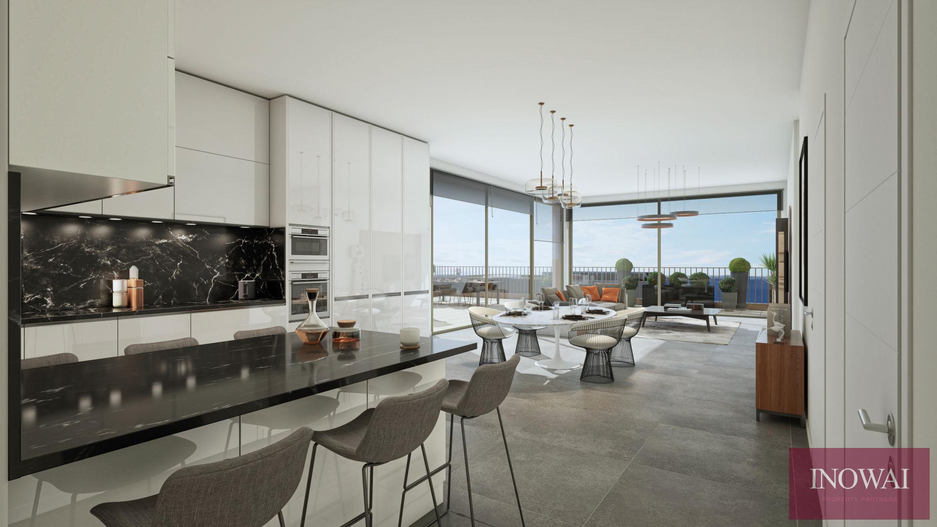 Penthouse 3 chambres au dernier étage avec grandes terrasses 